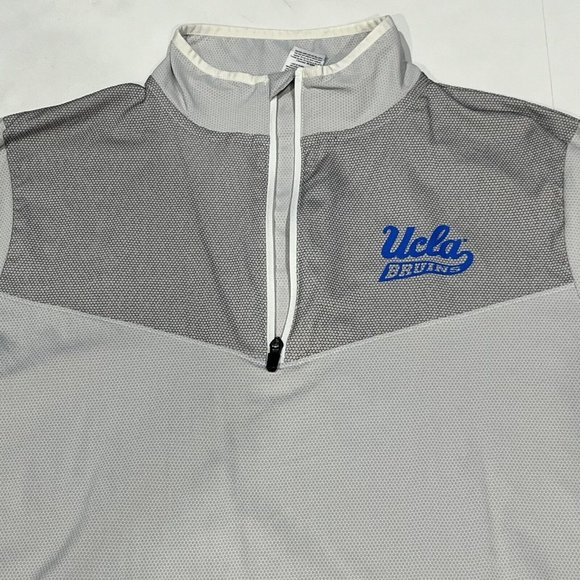 Russell Athletic Gray UCLA College Pullover Quarter Zip Jacket Men Large Y2K - Picture 11 of 16
